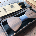 木の蝶ネクタイ #Grey walnut 