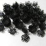 フラワーキャップ 座金 ブラック 約10mm【約50個入り】6000301