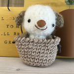 あみぐるみ＊カゴ入りプチ犬