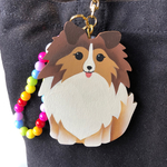 【新作】可愛い シェルティ キーホルダー ストラップ【バッグチャーム】【犬】