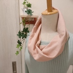 【訳あり】ダブルガーゼ　スヌード レトロピンク一重巻 
