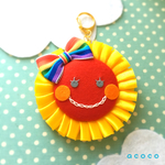 ポケット付♡太陽ロゼットちゃんキーホルダー☆ネームテープもついてるよ♫