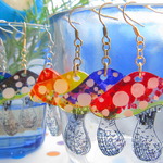 カラフルキノコピアス/イヤリング