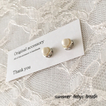 送料無料✴︎アレルギー対応✴︎再販8♡kira kira+ pearl ピアス・イヤリング♡シルキーアイボリー