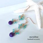 ＊再販＊【14kgf】ラピスラズリ×ブルーアパタイト＊ピアス