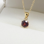 *感謝価格**18KGP***N06宝石質ガーネットAAAブリリアントカット☆ネックレス