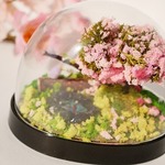 「羽を休めて春恋し」シリーズ　ミニチュア箱庭風　ドーム付き