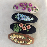 ご注文品 刺繍バレッタ8.３×３ 春の４点