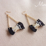 [再販*] Bon apetit !* プチファルファッレのゆらゆらピアス　（モノクロ）