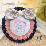 再販×2✩選べるマーク✩マタニティ ロゼット❁ネイビー❁アンティークピンク【27】