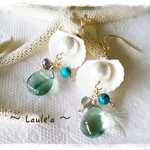 Pearl Tears in the shell -Earrings-