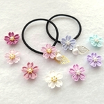 桜の花のヘアゴム ＊つまみ細工＊ 　 