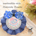 再販×2✩選べるマーク✩マタニティ ロゼット❁デニム風ブルー❁マ リメッコ風ブルー【41】