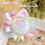 再販×4✩選べるマーク✩マタニティ ロゼット❁レインボーカラー❁パープル【47】