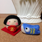 羊毛フェルト 金太郎とこいのぼり
