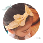【TRES】ボタニカル  マスタード ベビーサイズ  リボンヘアバンド
