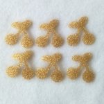 チェリー🍒さくらんぼ　アイロンシール　きらきらラメ　6枚セット【再販17】