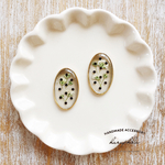 see-through dot botanical pierce/earring