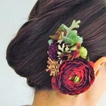 ma様　専用　ヘアピン花飾　ラナンキュラス