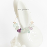 fluorite hoop pierce(フローライト天然石使用)
