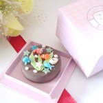 ミニチュア　ホールケーキ　『ナイトアクアリウム小さなお魚たち』　☆ケーキボックスつき