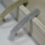 Bead Crochet Bangle Silver　 ビーズクロッシェ　バングル　シルバー