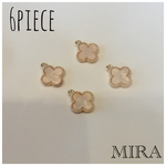 6個*クローバーチャーム  ピンク