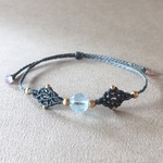 〈受注制作〉ブルートパーズ macramé bracelet