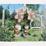 silver flower earring