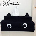 黒猫ボックスティッシュケース