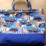 ★レッスンバッグ＊大きなアメ車がカッコイイ☆ブルー★