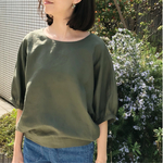〈再販8〉カーキ色のモモンガブラウス