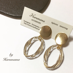 大人上品 ゴールドリングピアス