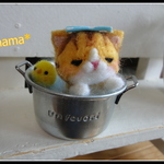 ＊ねこちゃんお風呂　ブリキ＊