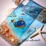 YURI-ponzu様専用 砂浜に星空と水面模様のiphoneXケース🐚