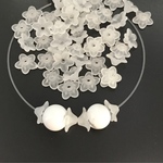 #b-92 花模様のアクリルビーズ (50個/10mm)