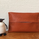 ※ｍ様ご予約品【送料無料】シンプル本革ティッシュケース（レンガ色）