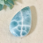 ラリマー＊ペアシェイプ・カボション・カット＊29.3×18.8mm
