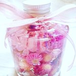 ピンクが可愛いスタッキングボトルのハーバリウム！Atelier kouan