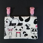 メガネパンダとボーダーパンダ　移動ポケット　クリップ付き