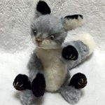 ぎんぎつねのテディベア　ぬいぐるみ