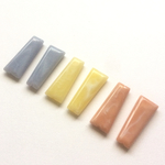 6個 12×30mm マーブル台形ビーズ 3カラー