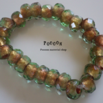 olive green ×gold ファイヤーポリッシュ （大穴） 10個