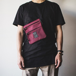 サコッシュ ステッチレスのシンプルデザイン 軽量強度生地【バーガンディー】