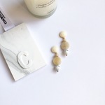white color stone earring