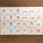 イチゴとさくらんぼのサンキューシール