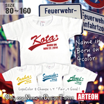 名前入り アメリカンロゴ Tシャツ 白 80~160サイズ キッズ ベビー 子供服 プレゼント ペア 綿 コットン