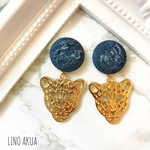 デニムヒョウピアス