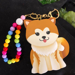 【新作】可愛い 秋田犬 キーホルダー ストラップ【バッグチャーム】【犬】