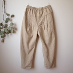 COTTON LINEN タックパンツ *ベージュ*　size FREE